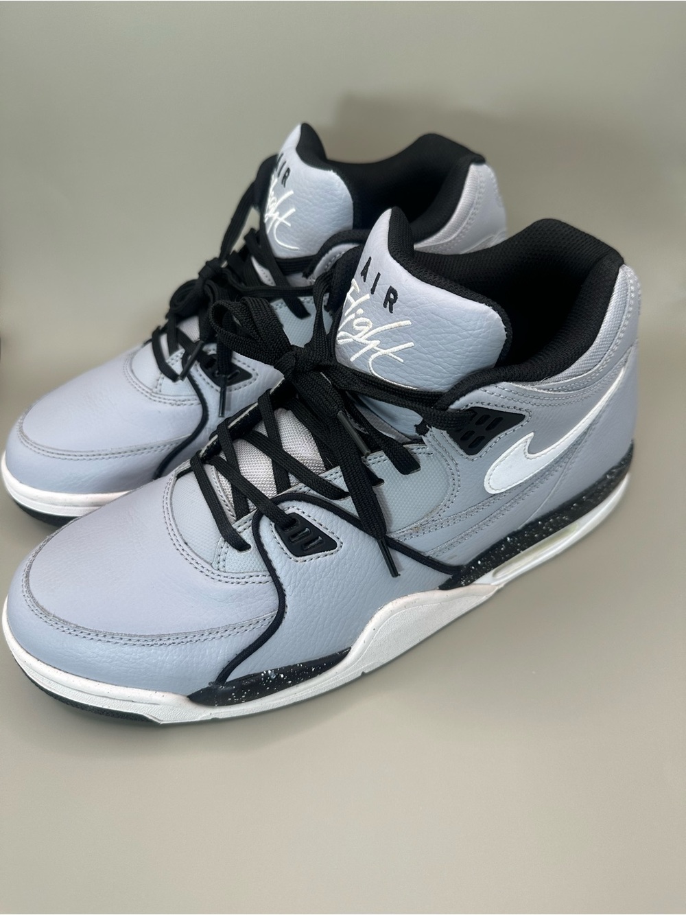 Nike Air Flight 89 Wolf Grey Speckled Size 11 Sneakers.